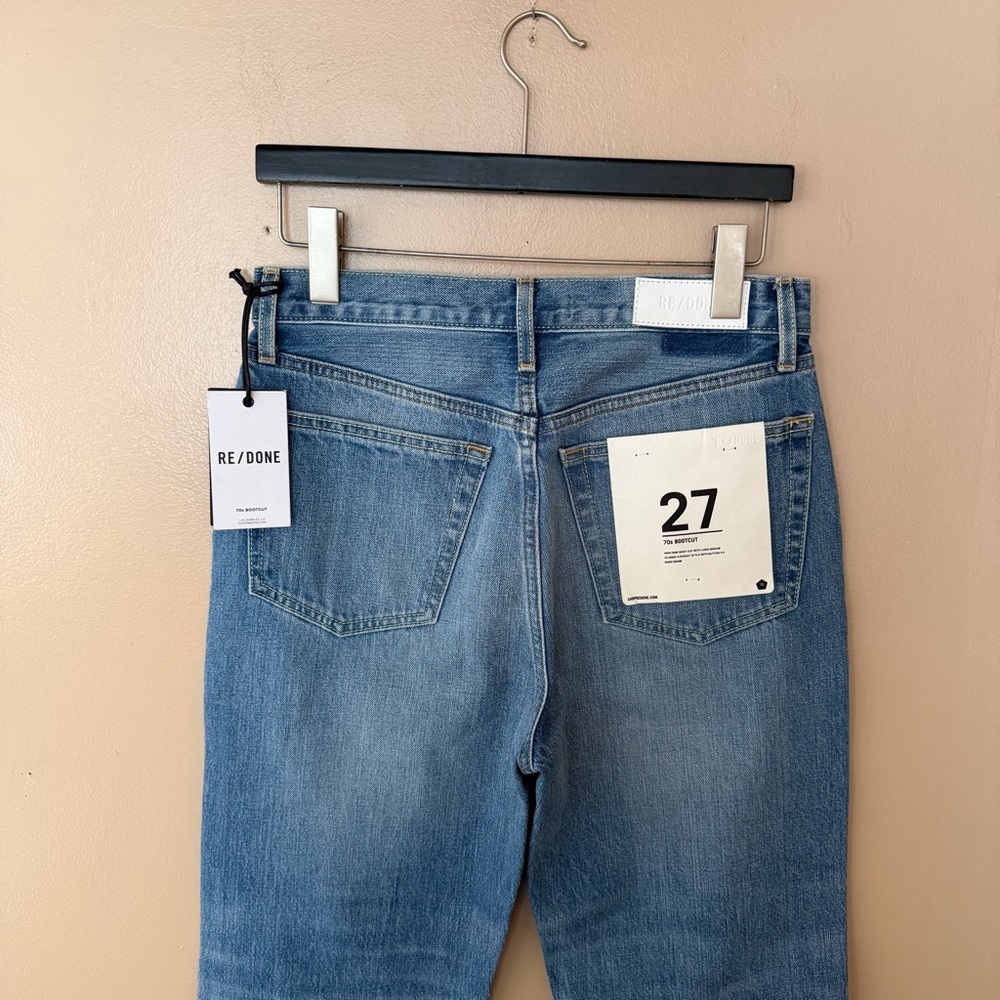 RE/DONE 70s bootcut jeans denim crystal blue Classic flares pants NWT 27 - Picture 11 of 12